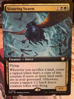 Scouring Swarm- Commander: Edge of Eternity Extended Art Regular MTG-NM - Image 1