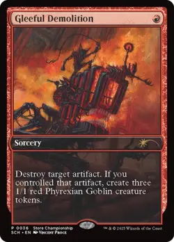 Gleeful Demolition Store Championship Full Art Phyrexia: All Will Be One NM MTG - Image 1