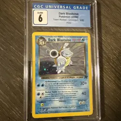 2000 Pokemon Team Rocket Unlimited Dark Blastoise Holo Rare 3/82 CGC 6 Ex/NM - Image 1