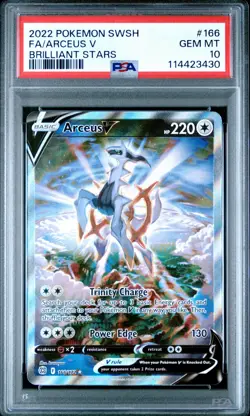 PSA 10 ARCEUS V 166 BRILLIANT STARS ALT ART SWORD & SHIELD POKEMON GEM MINT - Image 1
