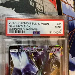2017 POKEMON SUN MOON NECROZMA GX MINT PSA 9 BURNING SHADOWS - Image 3