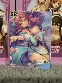 GODDESS STORY GENKI PARADE SR-20 AHRI LEAGUE OF LEGENDS ANIME WAIFU CARD - Image 1