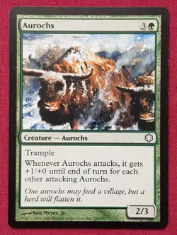 Magic The Gathering COLDSNAP THEME DECKS AUROCHS green card ICE AGE MTG - Image 1