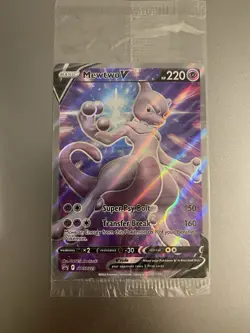 Mewtwo V - SWSH229 - Pokemon Sword & Shield Promo SEALED Ultra Rare Holo Card NM - Image 1