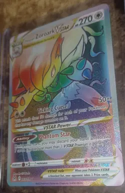 Pokemon TCG Hisuian Zoroark VSTAR Sw&S Lost Origin & Rainbow Rare 2 Card Lot NM - Image 2