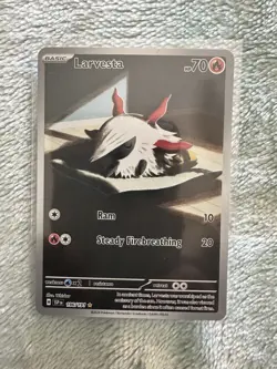Larvesta 196/191 Surging Sparks Illustration Rare Holo Pokemon TCG Card NM - Image 1