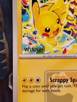 Pikachu "Winner" Promo 2025 World Championships SVP EN 225 Pokemon Card - Image 2