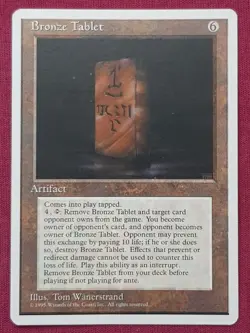 Magic The Gathering 4TH EDITION BRONZE TABLET artifact card MTG FOURTH - Image 1
