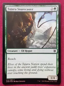 Magic The Gathering ZENDIKAR RISING FOIL TAJURU SNARECASTER green card MTG - Image 1