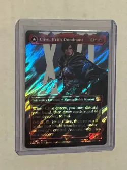 Clive, Ifrit's Dominant (Borderless) (Surge Foil) #530 Final Fantasy Foil MTG - Image 1