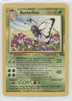 Butterfree Pokemon Jungle #33 1999 0l4h - Image 1