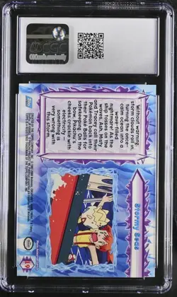 POP 4 GEM MINT 10 PIKACHU STORMY SEAS 19 POKEMON TOPPS MOVIE 2000 SILVER FOIL - Image 3