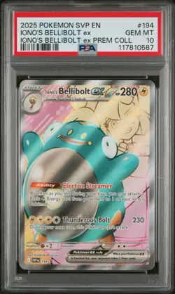 PSA 10 2025 POKEMON SVP EN-SV BLACK STAR PROMO #194 IONO'S BELLIBOLT EX - Image 1