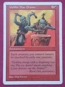 Magic The Gathering 5TH EDITION GOBLIN WAR DRUMS red card MTG - Image 1