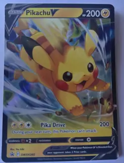 Pokemon PIKACHU V Sword & Shield Black Star Promo SWSH285 Card - Image 1