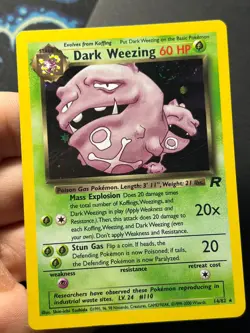Dark Weezing 14/82 Team Rocket Holo - WOTC Pokemon Card - C LP - Image 3