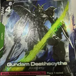 Gundam Card Game Gundam Deathscythe GD01-025 LR+ Holo Foil Alt Art English - Image 4