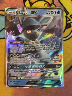 Glaceon GX SM147 Sun & Moon Black Star Promo Pokemon Card FACTORY MARKS NM - Image 1