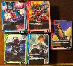 Gundam Card Game GD-01 Newtype Rising Common and Uncommon- near Complete playset - Image 1
