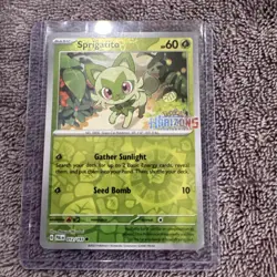 Sprigatito 012/193 Stamped Pokemon Horizons Promo Reverse Holo Pokemon Card NM - Image 1