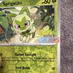Sprigatito 012/193 Stamped Pokemon Horizons Promo Reverse Holo Pokemon Card NM - Image 3