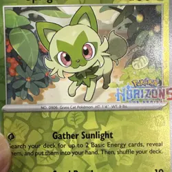 Sprigatito 012/193 Stamped Pokemon Horizons Promo Reverse Holo Pokemon Card NM - Image 4
