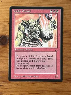 MTG - Magic the Gathering - Goblin Wizard - The Dark - NM - Image 1