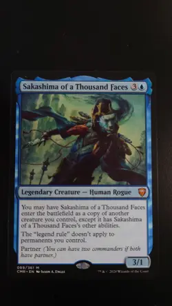 MTG Sakashima of a Thousand Faces (CMR) Commander Legends Regular Mythic 089/361 - Image 1