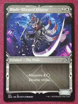 Magic The Gathering KAMIGAWA NEON DYNASTY BLADE-BLIZZARD KITSUNE SHOWCASE MTG - Image 1