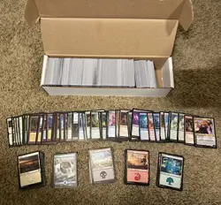 MTG 1000+ Magic the Gathering Card Lot, 50 Rares/Mythics, 100 Basic Lands, Foils - Image 1