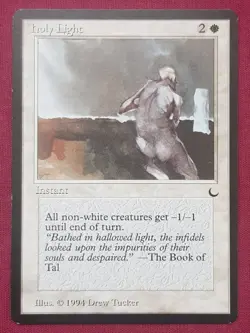 Magic The Gathering THE DARK HOLY LIGHT white card MTG - Image 1