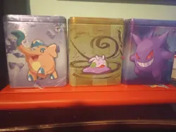 Pokemon TCG Stacking Tin 2024 Psychic, Steel, Dragon Set of 3 - Image 1
