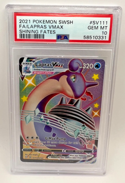 2021 Pokemon SWSH Shining Fates - Lapras Vmax #SV111/SV122 Shiny Vault PSA 10 - Image 1