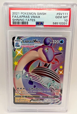 2021 Pokemon SWSH Shining Fates - Lapras Vmax #SV111/SV122 Shiny Vault PSA 10 - Image 2