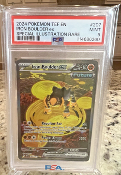 Pokemon Temporal Forces Iron Boulder ex 207/162 Special Illustration Rare PSA 9 - Image 1