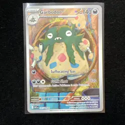 TCG Pokemon English IR Scarlet & Violet Garbodor 141/086 Sv: White Flare Holo NM - Image 1