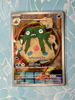 TCG Pokemon English IR Scarlet & Violet Garbodor 141/086 Sv: White Flare Holo NM - Image 1
