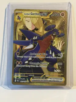 Pokemon - Destined Rivals - CYNTHIA’S GARCHOMP EX 241/182 - HYPER RARE HOLO - Image 1