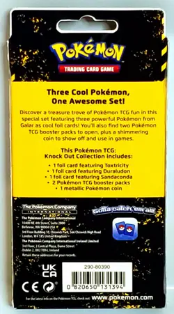 Knock Out Collection TOXTRICITY + DURALUDO + SANDACONDA Holos Pokemon TCG Promo - Image 2