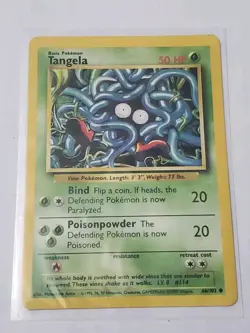 Tangela 66/102 Pokemon Base Set Unlimited Common NM/MINT 1999 box-S3 - Image 1
