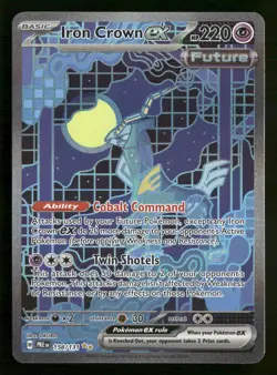 2025 Pokemon Prismatic Evolutions 158/131 Iron Crown ex SIR - Image 1