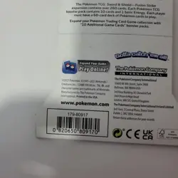 Pokemon Fusion Strike Full Art Set 3 Factory Sealed Sleeved Booster Packs - Image 3