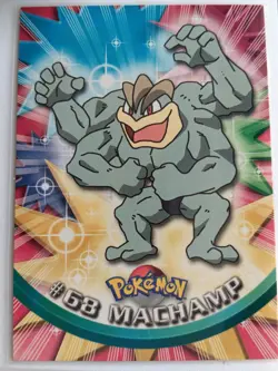 Pokemon - Machamp #68 Topps TV Animation Black Logo Non-Holo 2nd Print 1999 NM - Image 1