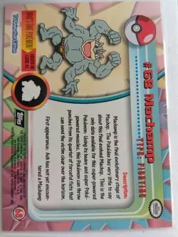 Pokemon - Machamp #68 Topps TV Animation Black Logo Non-Holo 2nd Print 1999 NM - Image 2