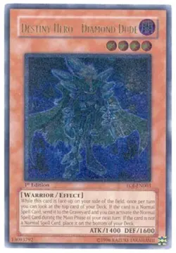 Yugioh! LP Destiny Hero - Diamond Dude - EOJ-EN003 - Ultimate Rare - 1st Edition - Image 1