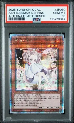 PSA10 YuGiOh Ash Blossom Joyous Spring 25th QCSE QCAC JP050 Japan - Image 1