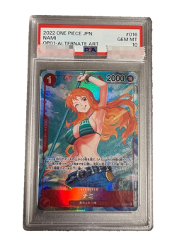 PSA 10 Nami (Alt Art) OP01-016 ROMANCE DAWN - ONE PIECE Card Game 2022 - Image 1