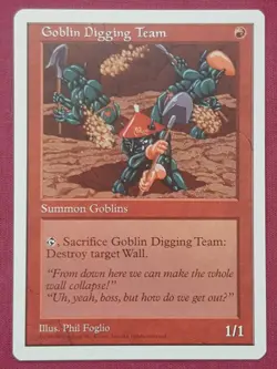 Magic The Gathering 5TH EDITION GOBLIN DIGGING TEAM red card MTG FIFTH - Image 1