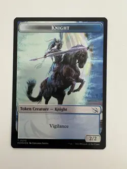 Knight / Treasure Foil Token MTG Magic the Gathering Card NM Near Mint MOM - Image 1