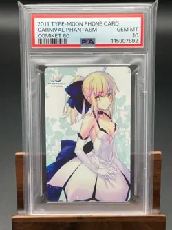 Psa10 Telephone Card Fate Saber Lilymonth Type-Moon Phone Quo Book Cards Etc. Av - Image 1